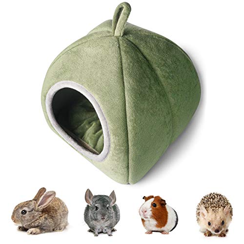 YUNXANIW Cama para porquinhos, cama para coelhos, casa para hamsteres para cobaias, hamster sírio, chinchilas, furões e outros animais pequenos que pesam menos de 1,2 kg (verde)