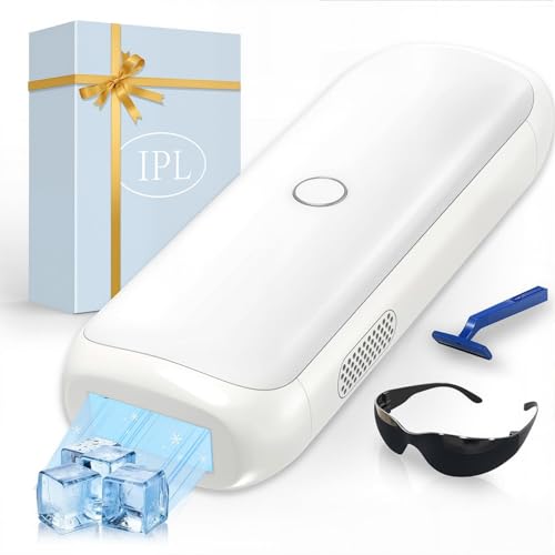 Corpo de remoção a laser IPL com função de refrigeração, 5 níveis de energia, flash ilimitado, depiladora luz de pulso para pernas, biquíni, axilas e rosto, laser remoção eficaz