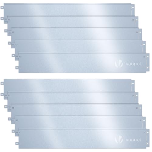 VOUNOT Borda de jardim, relva borda, metal galvanizado, comprimento 10 m, 0,7 mm de espessura, 18 * 100 cm, 10 peças para plantas de jardim e hortas