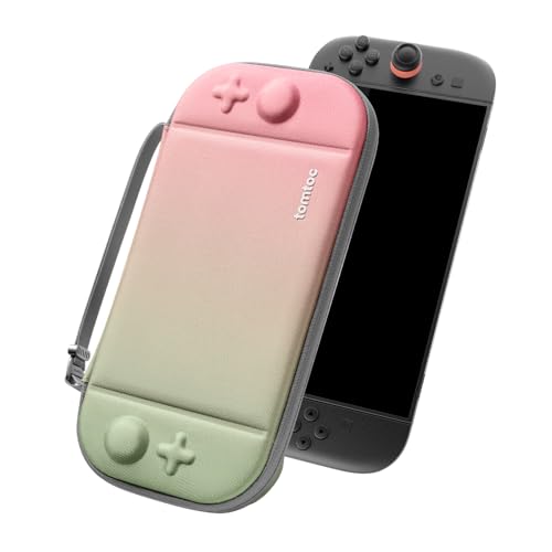 tomtoc Funda para Nintendo Switch 2 (2025), Estuche Delgado Case con 12 Cartuchos de Juego, Bolsa Viaje Transporte Portátil rígido para Consola con Patente Original y protección de Grado Militar