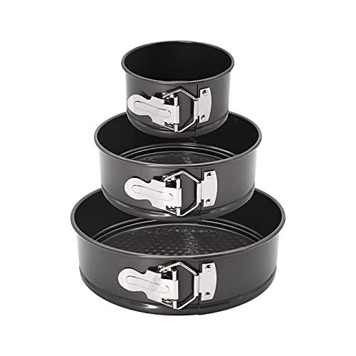 ValueHall Spring Forma 3 peças molde desmontável redondo moldes para bolos molde de forno desmontável com fundo removível para fazer bolos e bolos de queijo em panela de pressão ou forno V1C09