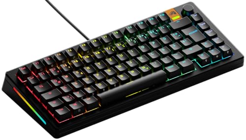 Glorious Gaming GMMK 3 HE: Teclado de resposta rápida, Hall Effect, sondagem 8K, interruptores magnéticos e mecânicos MX, teclado 75% Hot Swap, juntas modulares, PBT de dupla injeção, QWERTZ alemão