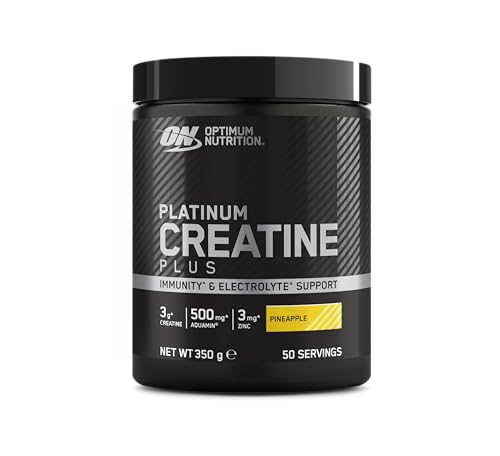 ON Platinum Creatine Plus, complemento alimentar avançado para aumentar a potência e o desempenho com magnésio aquamin para equilíbrio eletrolítico, sabor pineapple, 50 porções, 350 g