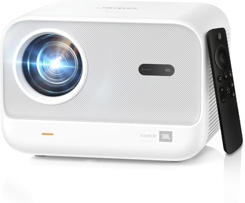 Projetor Sound by JBL & 1s Auto Focus: 700ANSI Full HD 1080P projetor nativo portátil, YABER WiFi6 Bluetooth projetor, projetor inteligente cinema em casa/exterior para telemóvel iOS/Android/TV
