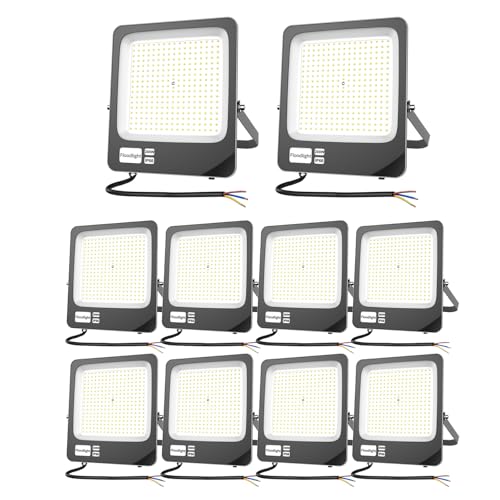 Focos LED para exterior, 200 W, Fosingut IP66 impermeável projetor LED exterior, 6500 K branco frio super brilhante focos interior, luz de segurança Floodlight para jardim, garagem, pátio, terraço-10