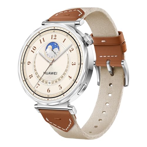 HUAWEI Watch GT Smartwatch GT 5 41 mm, silhueta com design sofisticado, nova experiência de corrida e ciclismo, acompanhamento de saúde, 14 dias de duração da bateria, iOS e Android, castanho