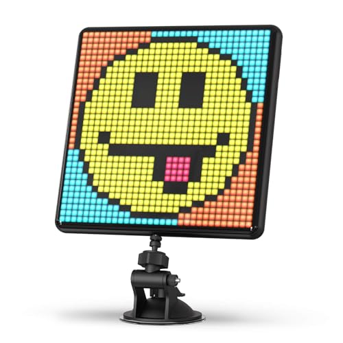 Divoom Pixoo-MAX Pixel Display, App ecrã de controlo de telemóvel com ecrã LED programável de 32 x 32 para decoração de casa, publicidade de negócios