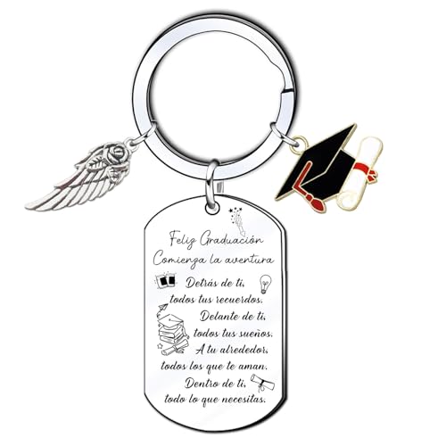 KJKJKJ 2025 Presente de graduação para estudantes presente porta-chaves amigo filho filha incentivar presentes mulheres homens ir à universidade lembrança aniversário adolescentes graduado acompanhar