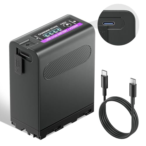 Mspalocell Bateria NP-F990 84,96 Wh/11800 mAh (PD30W USB-A e tipo-c/USB-C) para Sony NP-F990 NP-F980 NP-F970 NP-F960 NP-F950 NP-F93330 0 NP F550 NP- F570 NP-F770 NP-F750 Bateria para câmara de vídeo,