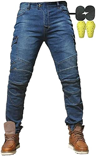 CBBI-WCCI Calças de motocicleta para homem jeans de motocicleta com proteção Motorcycle Biker Pants