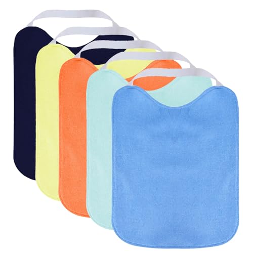 SLOSH Babadores de bebé impermeáveis com borracha ao pescoço, fáceis de colocar e remover perfeitos para o berçário