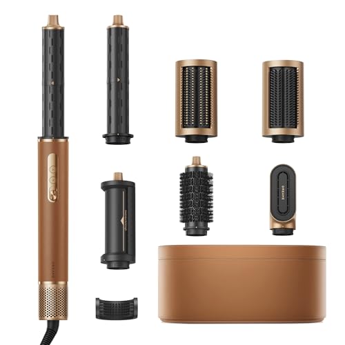 DREAME AirStyle Pro Moldador de cabelo 7 em 1, secagem rápida, 2 cilíndricos modeladores, volume ao cabelo, reduz o encolhimento, estojo de pele, penteado com fluxo de ar, design magnético