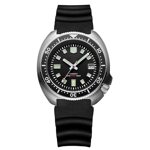 ADDIESDIVE Relógio automático homem mostrador preto Dive 200M