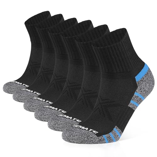 CLOSEMATE Meias de tornozelo homem desporto algodão curtos desportivos sem costuras trabalho respiráveis Quarter Socks pretos brancos 39-42 43-46 47-50