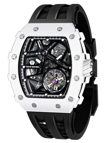 TSAR BOMBA Relógio automático homem - movimento japonês cristal de safira - impermeável 50 m - luminoso - correia de silicone