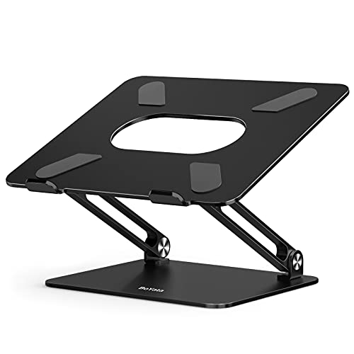 BoYata Suporte para computador portátil, multiângulo de elevação com ventilação térmica compatível para computador portátil (10 - 17 polegadas), MacBook Pro/Air, Surface Laptop, HP Notebook - preto