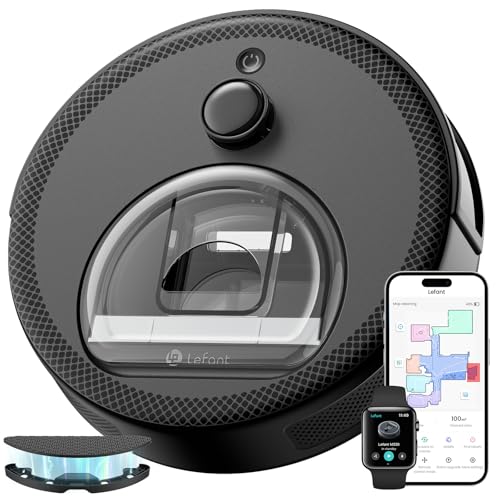 LEFANT M330 Robot aspirador e esfregona com mapeamento 3 em 1, navegação dToF, 5000Pa, 150 min, prevenção de obstáculos PSD de 190°, WiFi/Alexa 2,4 GHz e 5 GHz, ideal para pêlos de animais de