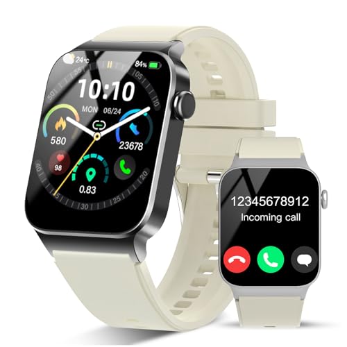 STECEi Relógio inteligente mulher com chamada, 1,85" Smartwatch com 110 modos desportivos, monitor de ritmo cardíaco e sono, impermeável IP68 inteligente com bricolage mostrador relógio, podómetro