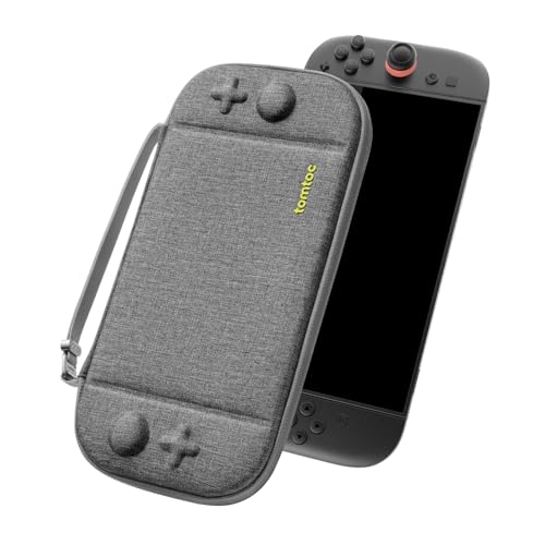tomtoc Funda para Nintendo Switch 2 (2025), Estuche Delgado Case con 12 Cartuchos de Juego, Bolsa Viaje Transporte Portátil rígido para Consola con Patente Original y protección de Grado Militar