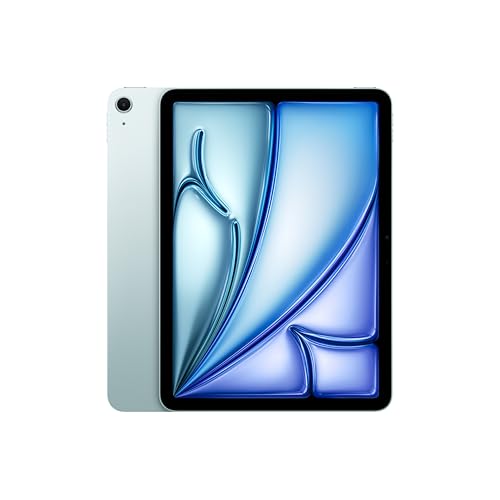 Apple iPad Air de 11 polegadas com chip M3, desenhado para Apple Intelligence, ecrã líquido com ecrã Retina, 128 GB, câmara frontal/traseira de 12 píxs, Wi-Fi 6E, Touch ID e autonomia para um dia