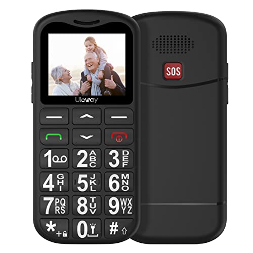 CHAKEYAKE Telemóvel para idosos, duplo SIM telemóvel básico com teclas grandes, alto volume, lanterna botão SOS, rádio FM fácil de usar para idosos