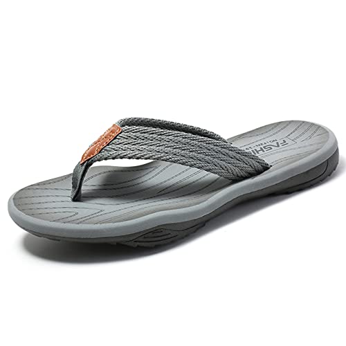 MGGMOKAY Chinelos homem Flip Flops com suporte para arco sandálias de praia antiderrapantes