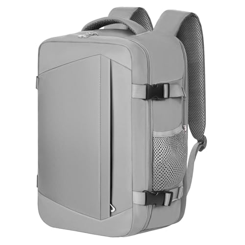 KIRFEIHT Mochila viagem cabine avion 40 x 20 x 25 para Ryanair, cinzento, Minimalista
