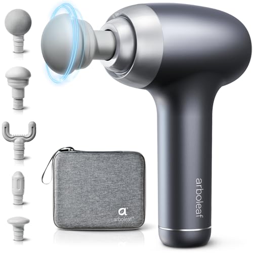 arboleaf Pistola de massagem tecido profundo massageador muscular elétrico de percussão potente e super silencioso pistola de massagem para atletas atletas atletas desportistas massajador corporal
