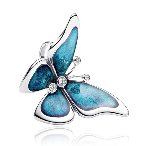 Amuefer Charms Plata De Ley 925 Pulsera Collar Colgantes Perlas Encanto Mariposas, Amor, Regalos Para Madre CumpleañOs Tortugas, Viaje Perlas Regalo