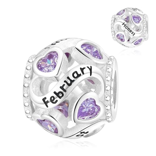 XWN Charms contas de pingente para mulher aniversário de 12 signos do zodíaco, prata de lei 925, compatível com pulseiras e colares Pandora, compatível com pulseiras europeias para mulheres e meninas