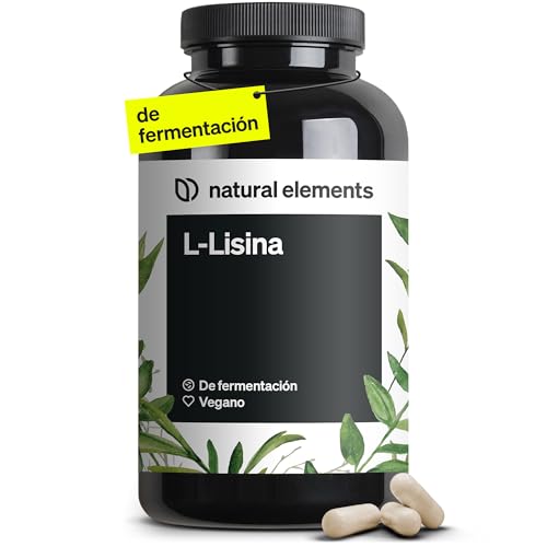 L-Lisina 365 cápsulas, 1.000 mg por dose diária, proveniente de fermentação vegetal, produto vegano, alta dosagem, sem aditivos, produzido e testado em laboratório na Alemanha