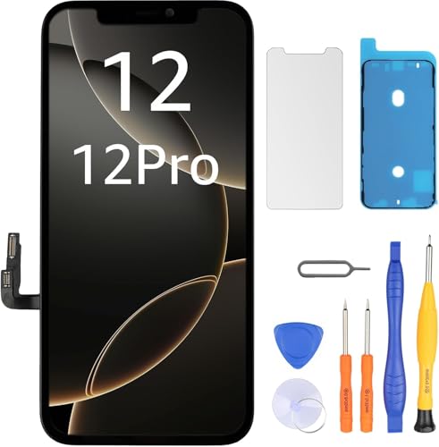 LL TRADER Ecrã para iPhone 12/iPhone 12 Pro LCD de 6,1 polegadas, ecrã de substituição FHD, ecrã táctil 3D, digitalizador tátil, moldura de montagem e kits de reparação 20251