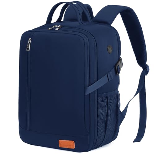 Lossga Mochila viagem cabine avião 40 x 20 x 25 para Ryanair mala Travel Backpack bagagem de mão para Easyjet 45 x 36 x 20 mala viagem Cabin Bag mulher homem, Azul escuro, 45 x 36 x 20 cm