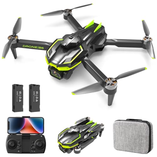 HONIVON Motor sem escova drone com câmara 1080P para adultos, 5 GHz WiFi FPV RC Quadcopter com posicionamento ótico drone dobrável para iniciantes, brinquedo para menino e homem presentes de