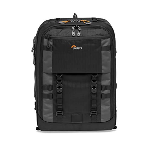 Lowepro Pro Trekker BP 450 AW II, mochila fotográfica para exteriores, tecido reciclado, espaço para portátil/tablet de 15", Maxfit, condições adversas, câmara Mirrorless/DSLR, preto/cinzento escuro