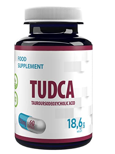 TUDCA Apoio ao fígado, Detox, 60 cápsulas veganas 250 mg suplemento de alta potência