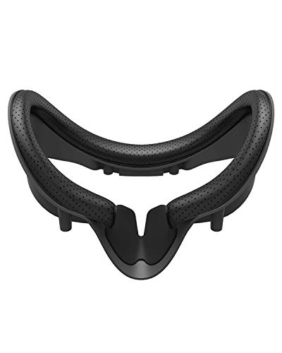 KIWI design Suporte de interface facial VR para Valve Index com almofada nasal anti-fugas & Face Pad de espuma à prova de suor anti-sujidade de couro PU de 2 peças