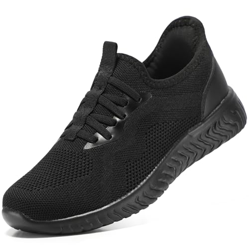 STQ Sapatilhas desportivas para mulher sem atacadores, malha respirável Slip-on Non Slip leve sapatos de passeio caminhar, correr