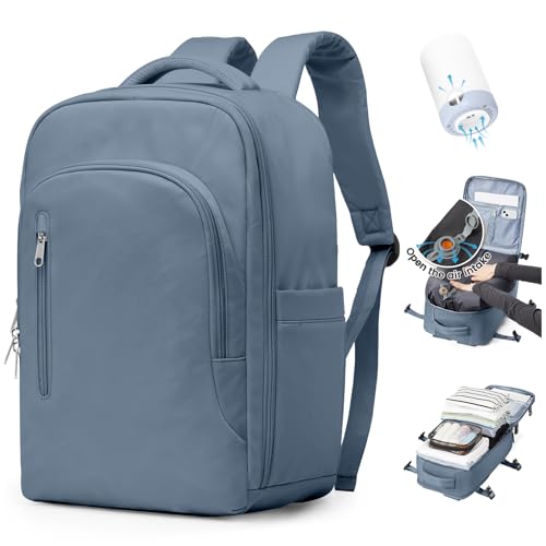 SZLX Mochila viagem cabine avion 40 x 20 x 25 mulher Ryanair mochila a vácuo com bomba bagagem de mão 45 x 36 x 20 Easyjet malas cabine para portátil 14 polegadas impermeável mochila airbag vazio