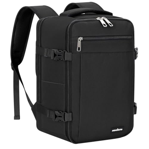 MOCOCITO Mochila viagem cabine avion 40 x 20 x 25, malas de viagem cabine para Ryanair, mochila homem mulher mala de viagem malas Travel Backpack bagagem de mão mochila portátil, Preto clássico,