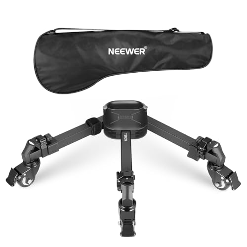 NEEWER Tripé para fotografia, libertação rápida com borracha rodas de 2 polegadas, pernas telescópicas, alça e saco, 33 lbs, resistente para câmaras DSLR, câmara de vídeo, TS009