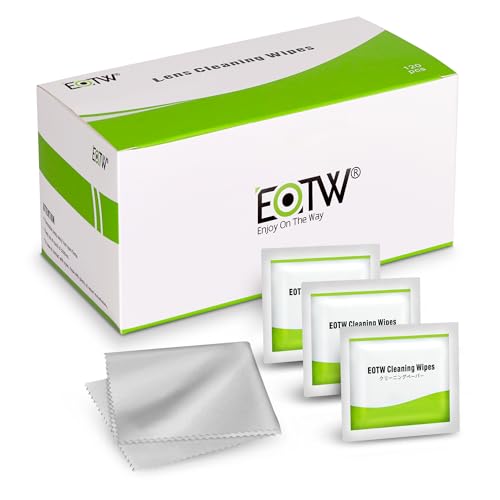 EOTW Toalhetes de limpeza de óculos, 120 toalhetes de limpeza para óculos, ecrãs, lentes, smartphones, câmaras, dispositivos ópticos e eletrónicos
