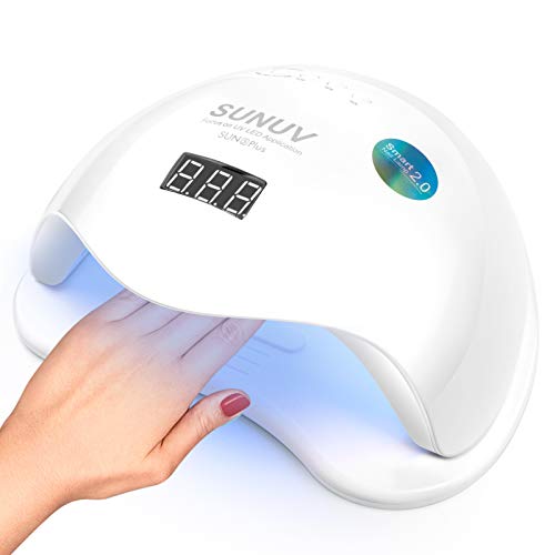 Candeeiro de unhas UV LED, secador de unhas profissional SUNUV 48W para manicure e pedicure com sensor automático, 4 temporizadores de 10,30, 60, 99s, plástico, multicolorido