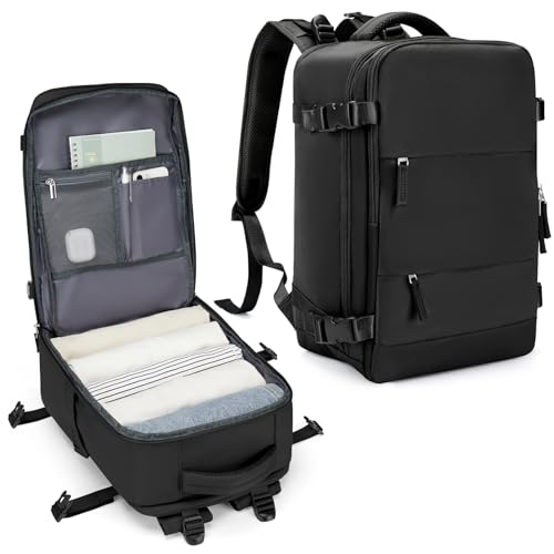 SZLX Mochila Viaje Cabina Avion 40x20x25 Mujer Ryanair Equipaje de Mano 45x36x20 Easyjet Maletas de Viaje Cabina para Portatil 14 Pulgadas Impermeable Bolsa de Viaje Hombre para Trabajo,Escuelas