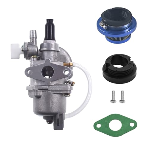 Carburador de filtro de ar para mini ATV Quad Dirt Pocket Bike de 2 tempos de 47 cc e 49 cc (azul)
