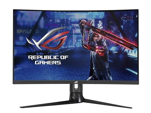 Asus XG32VC Monitor curvo Gaming ROG Strix de 31,5" WQHD (2560 x 1440, 170 Hz, 1 ms MPRT, ELMBS, FreeSync Premium Pro, DisplayHDR 400, USB tipo C) preto