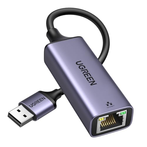 UGREEN Adaptador de rede USB 3.0 para Ethernet Gigabit 1000 Mbps compatível com console de switch conversor Rj45 Giga LAN cartão de exterior para Xiaomi Mi Box S Macbook PC