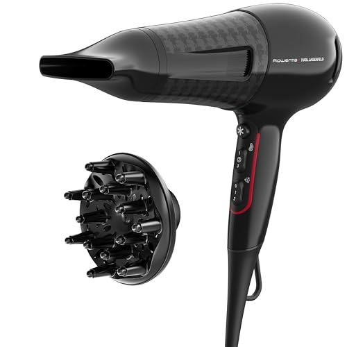 Rowenta Powerline CV591L Secador de cabelo de 2300 W, tecnologia Effiwatts, 6 configurações de velocidade/temperatura, controlo térmico, gerador iónico, reduz o friso, cabelo macio e brilhante