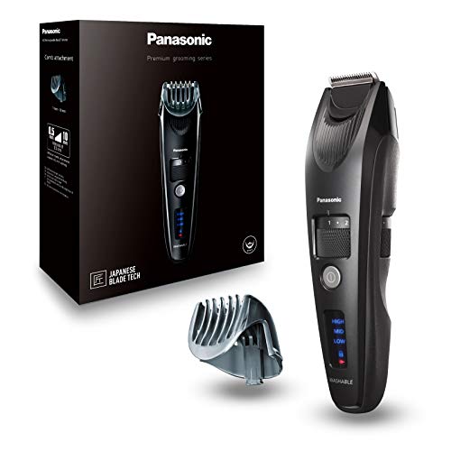 Panasonic ER-SB40-K803 Trimmer de barba para homens, impermeável, 20 configurações de comprimento, sem fio/cabo, indicador LED, preto