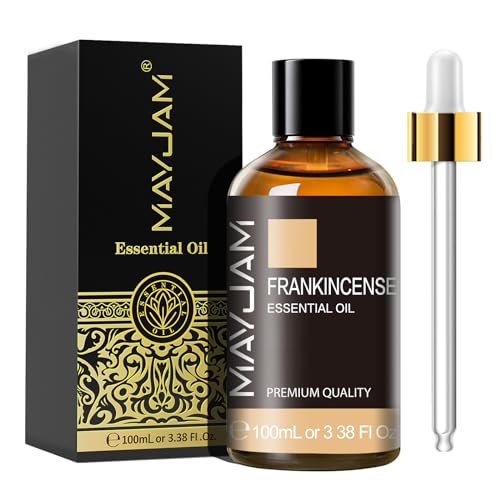 MAYJAM Óleo essencial de incenso 100 ml, óleo de Frankincens para difusor, humidificador, bricolagem, casa, acessórios